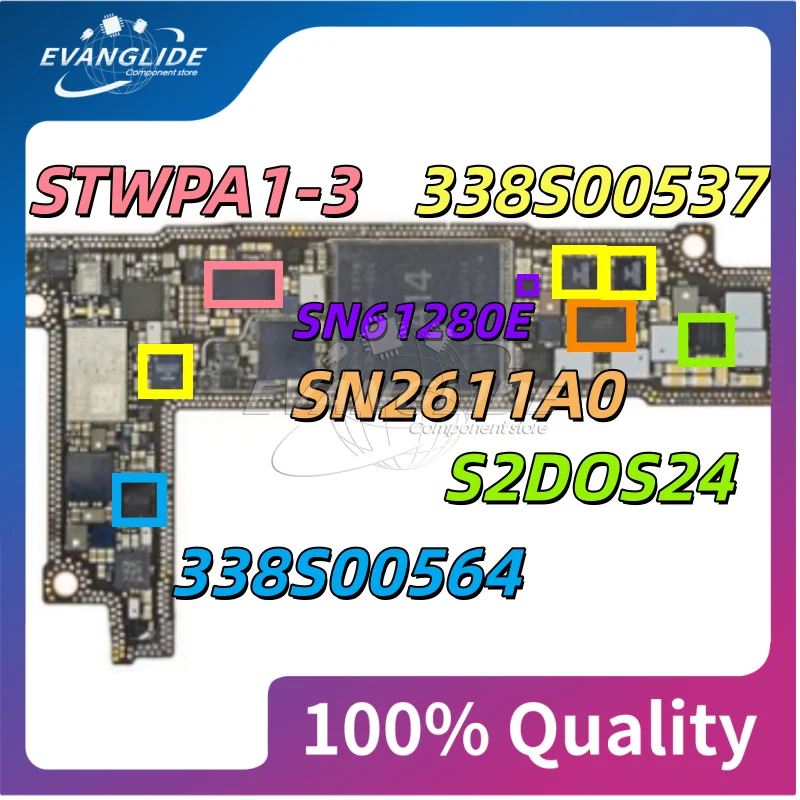 S2DOS24	LM3567A1 SN300 STB605A11 For i16e TOP OF Motherboard For i16/Promax/Pro/AIR iPhone mainboard repair