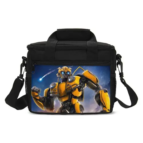 Imagen 1 del producto Transformerss, con bolsas de almuerzo de mano con bolso aislante con correa para el hombro, bolsa para lonchera, bolsa de almuerzo impermeable gruesa para estudiantes