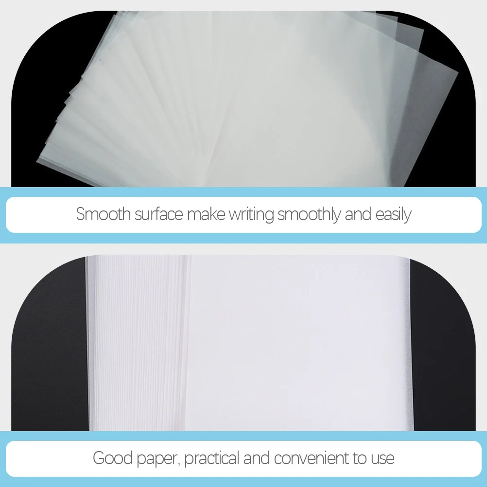 300 قطعة من أوراق تتبع الكبريتيك الشفاف للخط رسم ممارسة ورق الكتابة للمبتدئين والمراهقين والبالغين