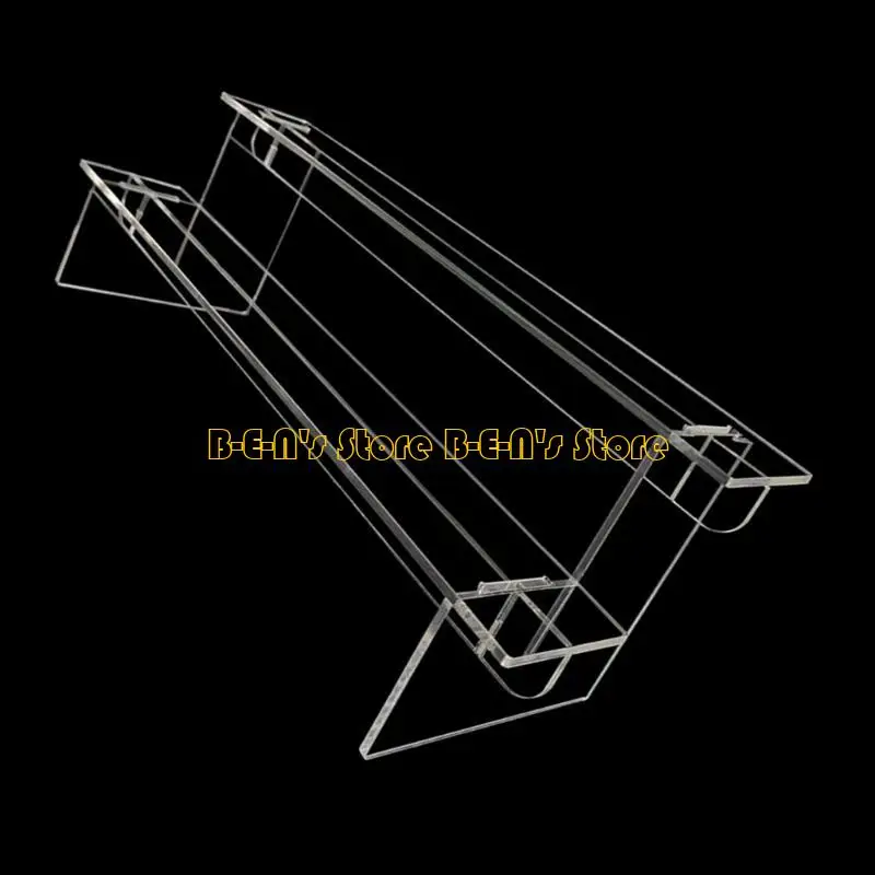 Y1AD Transparent Acrylic Rack Stand Figurines Showcase Display Shelf 1-5 Tiers