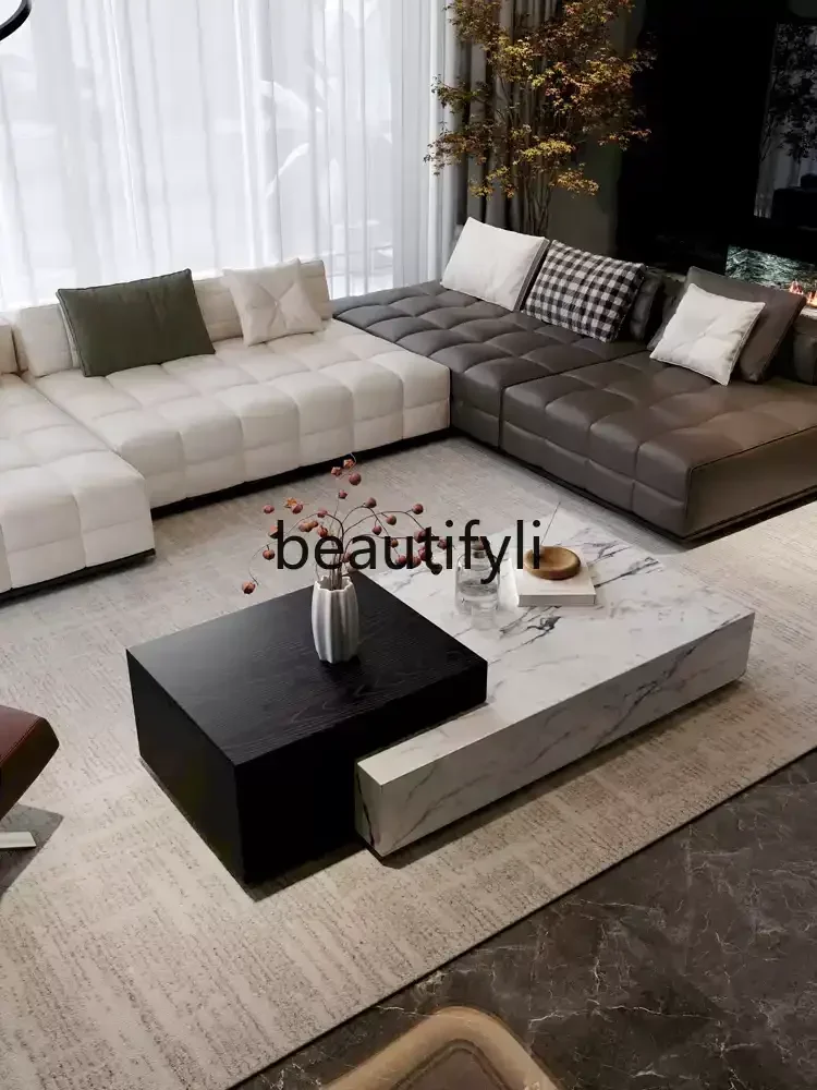 Marble coffee table living room new, modern simple natural luxury stone coffee table G1218