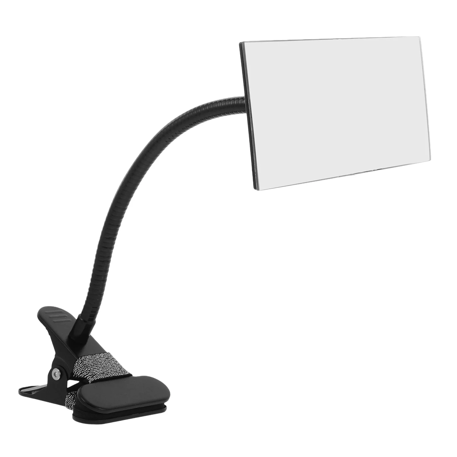 Clip on Security Mirror Black Convex Desk Cubicle Mirror Computer Monitor to See Behind You Personal Safety Rear View Monitor