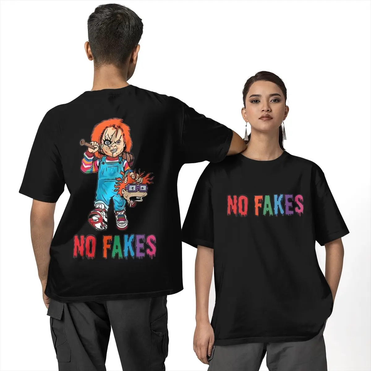 No Fakes Chucky T Shirt Harajuku T-Shirts Short Sleeve Funny Tshirt Summer Cotton Breathable Plus Size 5XL Top Tees