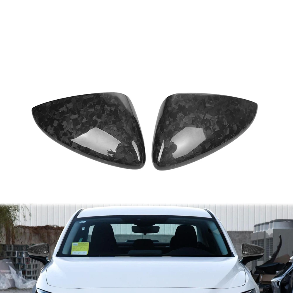 Forged Carbon Rear view Mirror Cover Caps Dry Carbon add on style For Mazda 3 Axela 2020