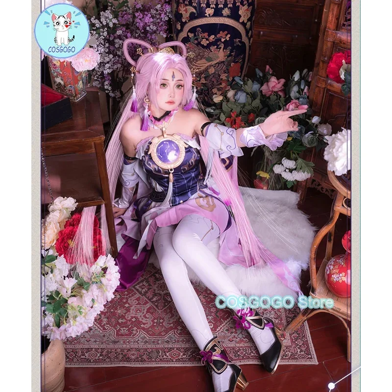 

COSGOGO Honkai: Star Rail Fu Xuan игровой костюм Ancient Stargazer элегантное платье косплей костюм Хэллоуин наряд для вечеринки женский XS-3XLa