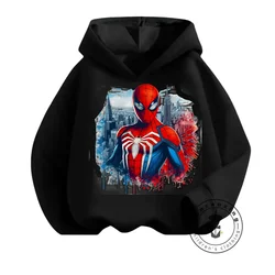 Jump into the Fray with the Avengers Spider-Man Hoodie Ideal Spring Autumn Apparel for Boys Girls with a Cheerful Cartoon Design