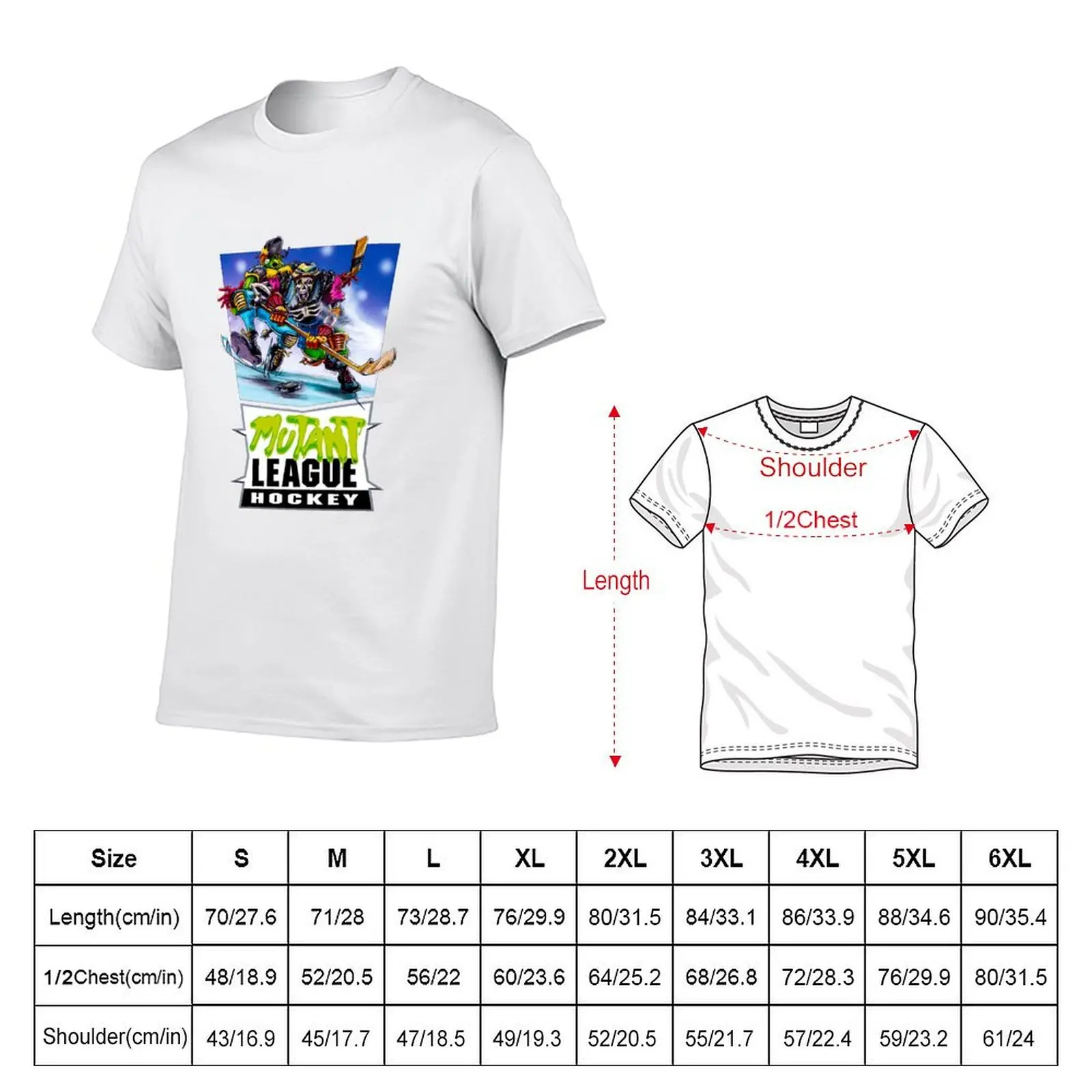 Mutant League Hockey - The Players T-Shirt Relaxed Fit Casual Short Sleeve Top