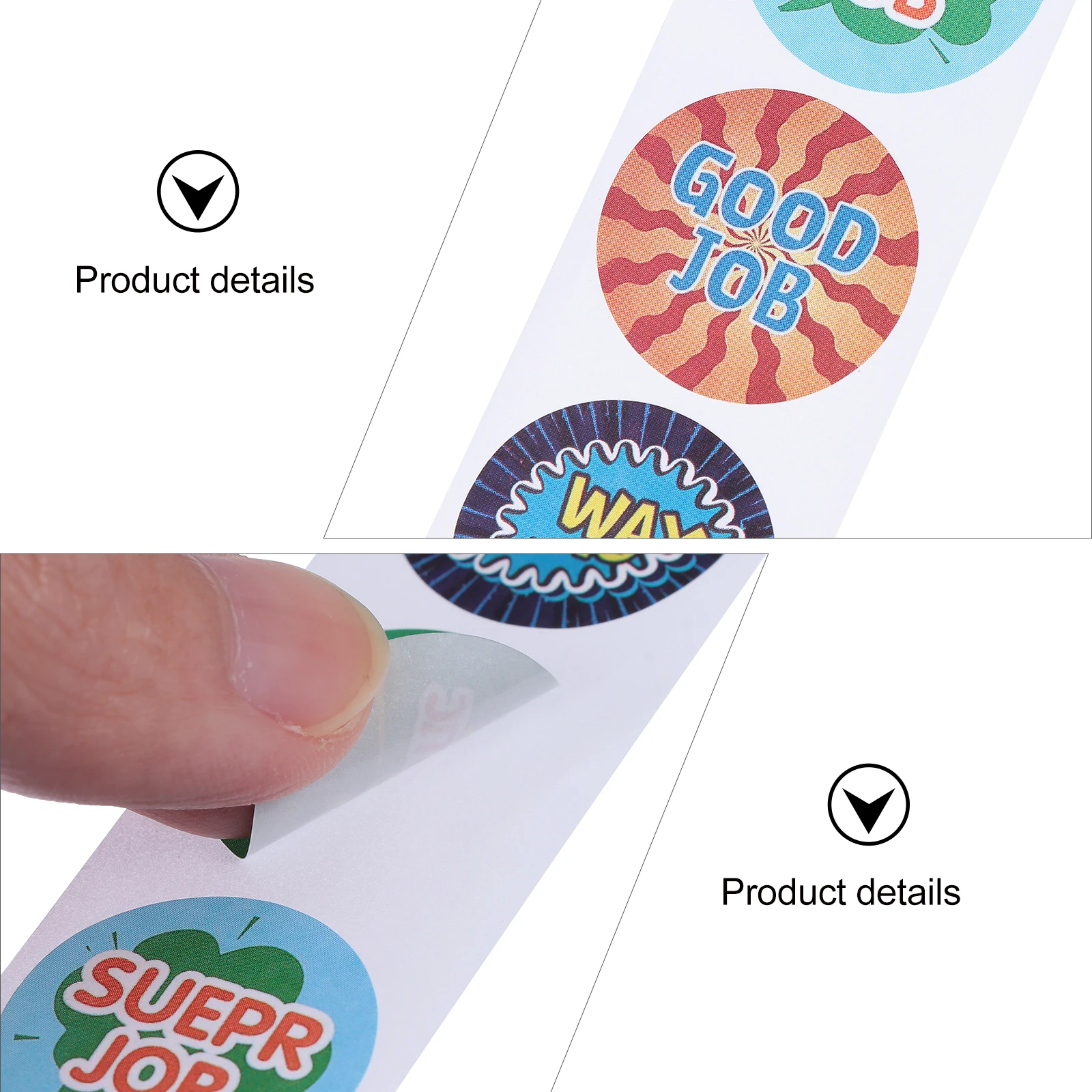 2 لفات من ملصقات المكافآت الإبداعية لتزيين الفصول الدراسية، ملصق تحفيزي للتعرف على الطلاب، خفيف الوزن وصغير الحجم #4