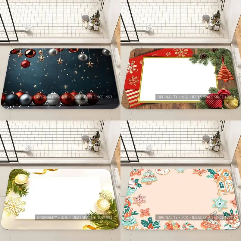 

Christmas Ornament Pattern Living Room Decoration Home Sofa Non-Slip Carpet Study Bedroom Tatami Children'S Soft Floor Mat