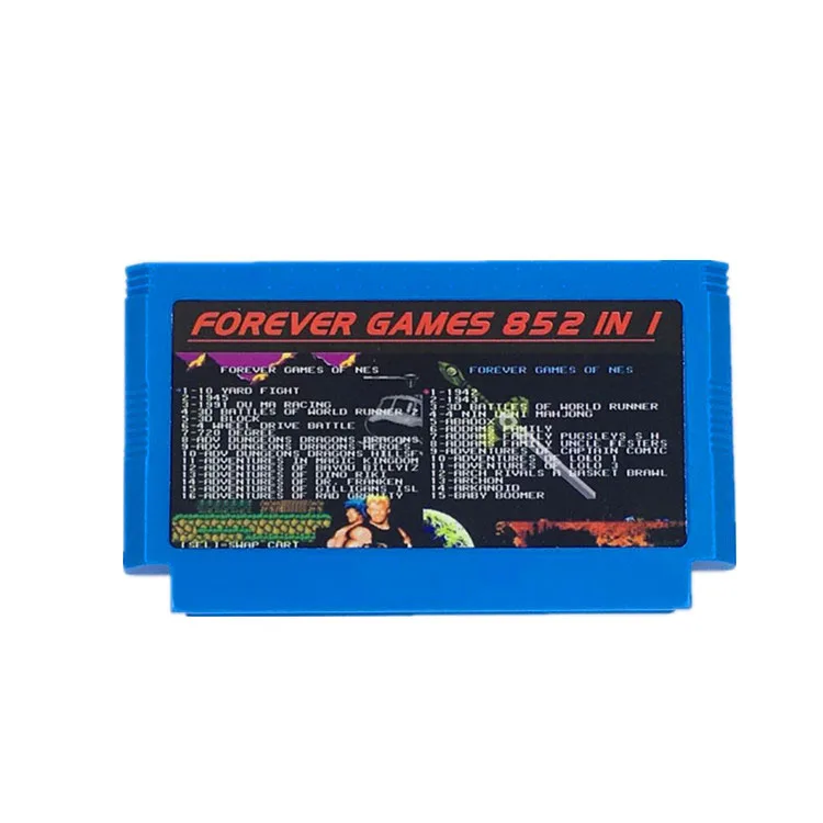 FOREVER DUO GAMES 852 w 1 (405+447) Kartridż z grami na konsolę z 60 pinami, łącznie 852 gier, układ Flash 1024MBit w użyciu — zdjęcie produktu 2