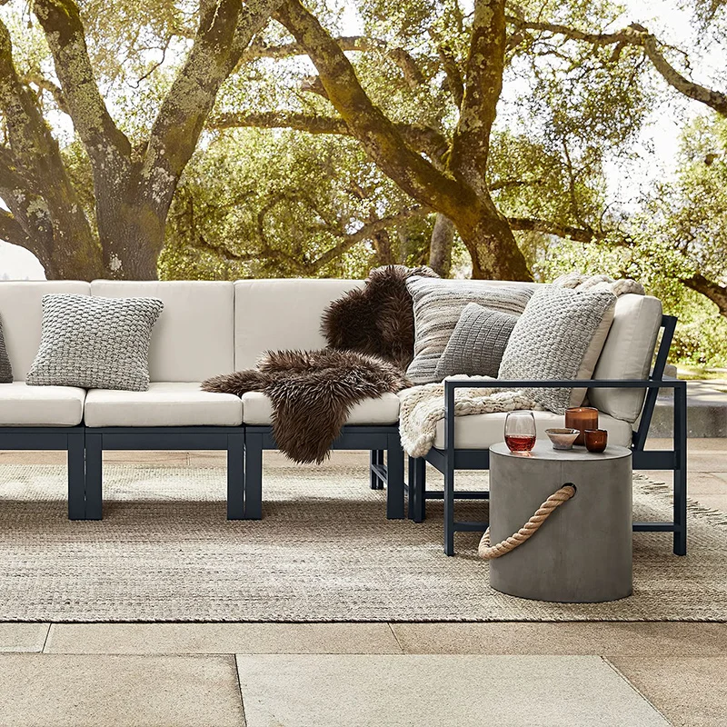 Creative table outdoor  silent wind side terrace handmade cement concrete
