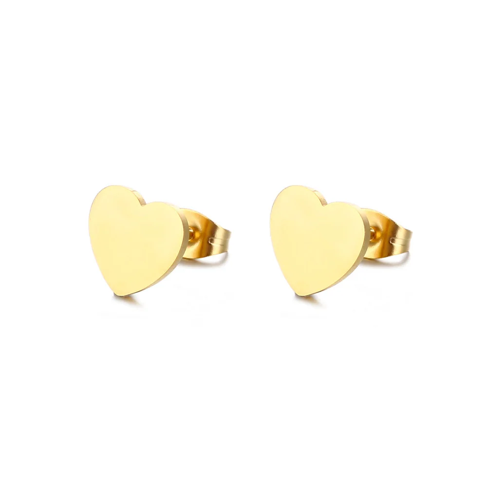 

Cute Dainty Small Heart Stud Earring Female Gold Color Stainless Steel Stud Earrings For Women Girls Fashion Jewelry Gift 2025