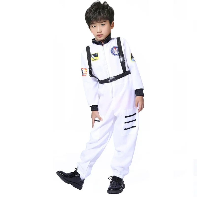 Halloween Spaceman Cosplay Costume For Kids Astronaut Pilot Costume Boys Girls COS Suits Children Astronaut Role Clothes Fashion