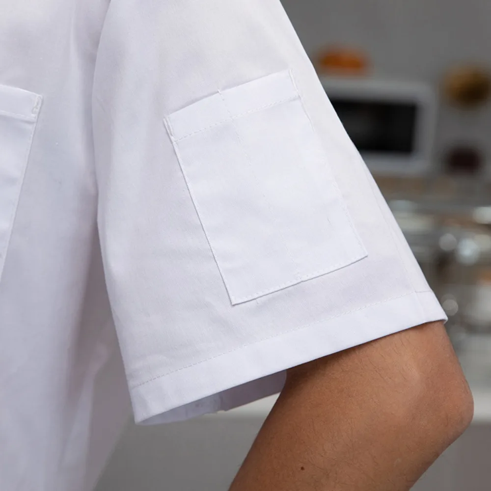 Chef-werkkleding voor heren Korte mouwen Zomer Dunne stijl Ademend High-end Hotel Catering Achterkeuken Werkkleding