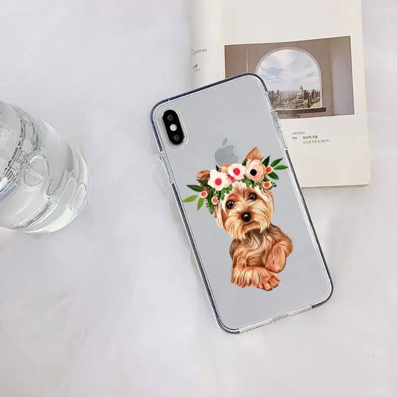 York shire Terrier dog Phone Case for iPhone 11 12 13 mini pro XS MAX 8 7 6 6S Plus X 5S SE 2020 XR clear case