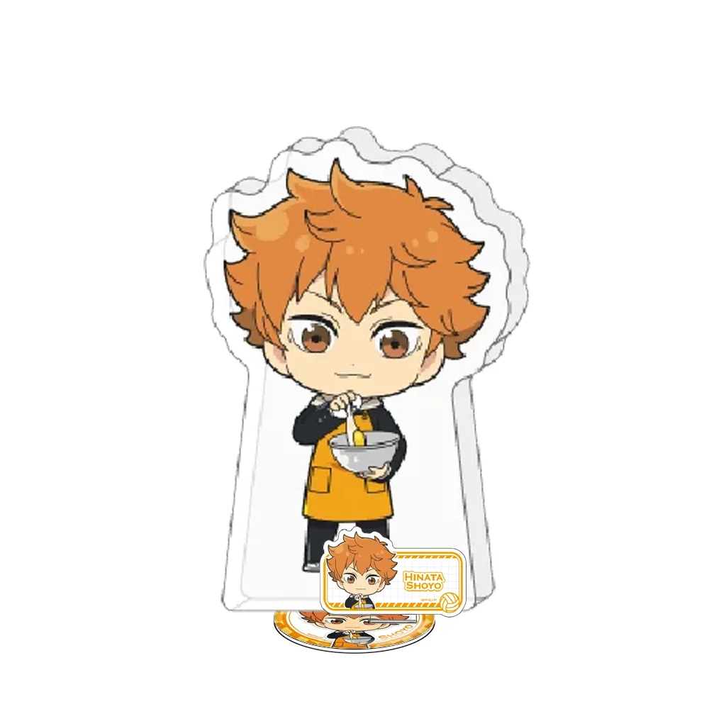 Haikyuu!! Shoyo Hinata Tobio Kageyama TRY THE COOK 10CM Acrylic Stand Keychain 2026 New Anime Stand Table Display Ornament Gift