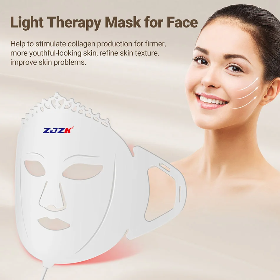 Facial Mask for the Face With Led Light Spa Lamp Photorejuvenation Machine for Lightening Spots and Dilute Scars & Rejuvenation