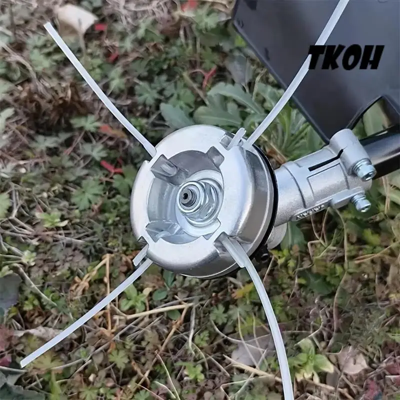 

TKOH-1Pc Universal Aluminum Alloy Lawn Mower Head Mower Head With Nylon Steel Lawn Mowing Line Lawn Mower Replacement Parts