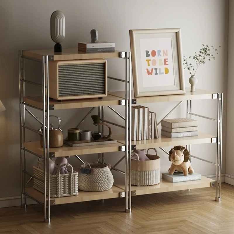 

Japanese-style shelves Multi-layer storage shelves Floor-to-ceiling bookshelves Kitchen microwave oven storage Household logs Si