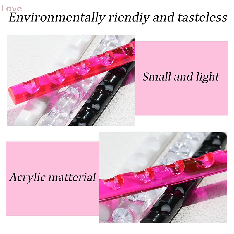 Portapenne per unghie Portapenne portatile per pennelli per unghie Accessori per unghie per nail art Penna per fototerapia Portapenne con barra di cristallo Durevole