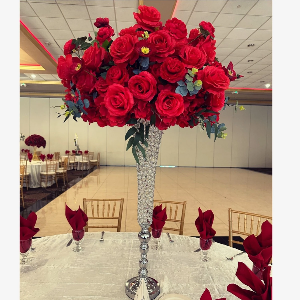 

10pcs)70cm/90cm Acrylic Crystal Flower Bowl Pedestal Stand Pillar Candle Holder Wedding Table Centerpiece 1463