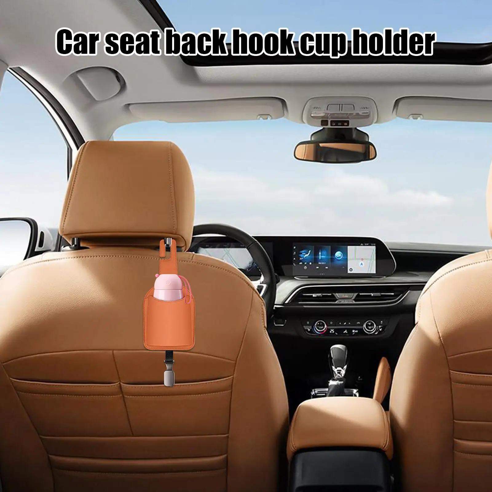 Cup Holder For Car Back Seat Multifunctional Organizer Automotive Drink Water Bottle Storage Holder For Travel Truck Interior