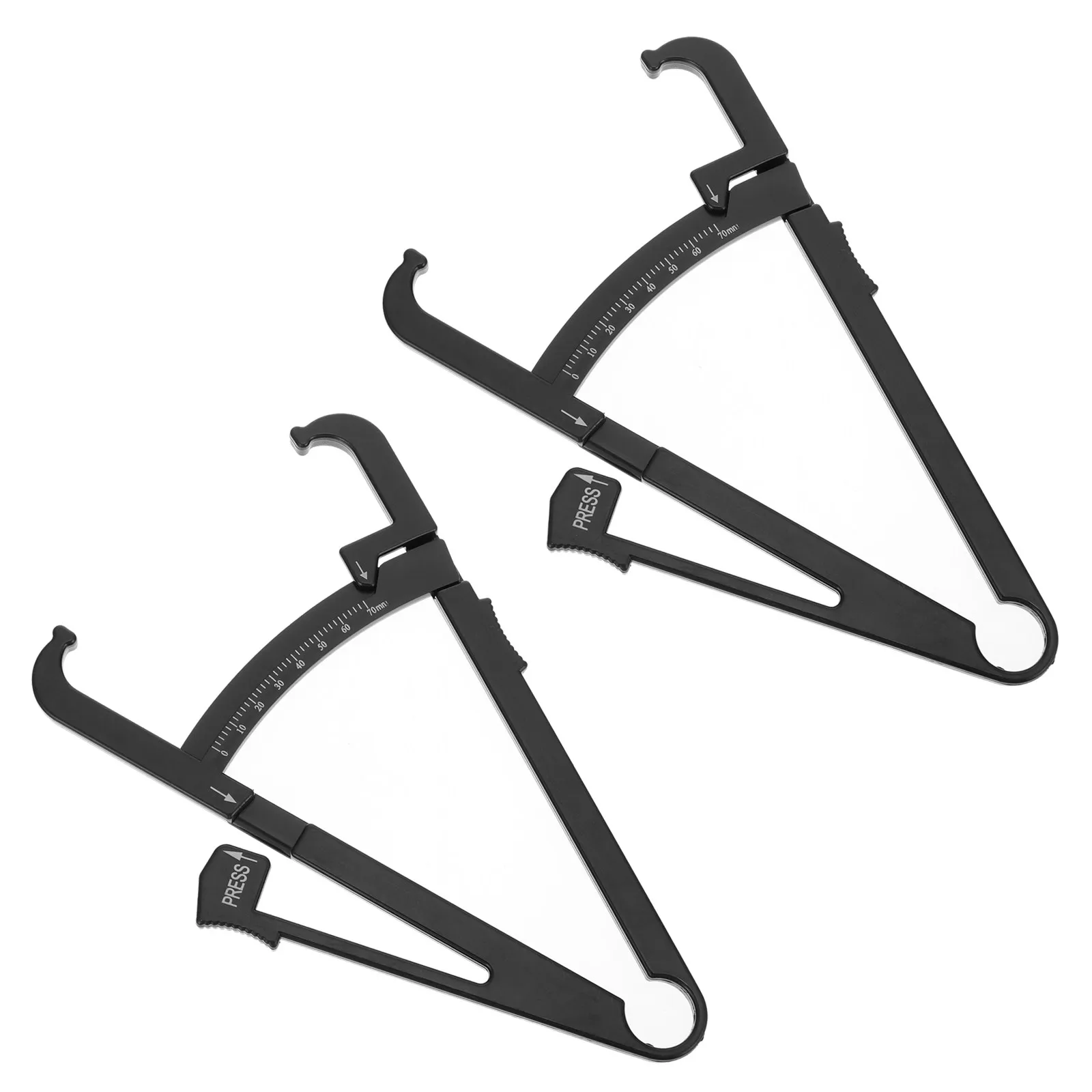 

2Pcs Body Fat Caliper High Quality Skinfold Measurement Device Handheld Fat Measurer for Abdominal Waist Arm Hip Leg Body