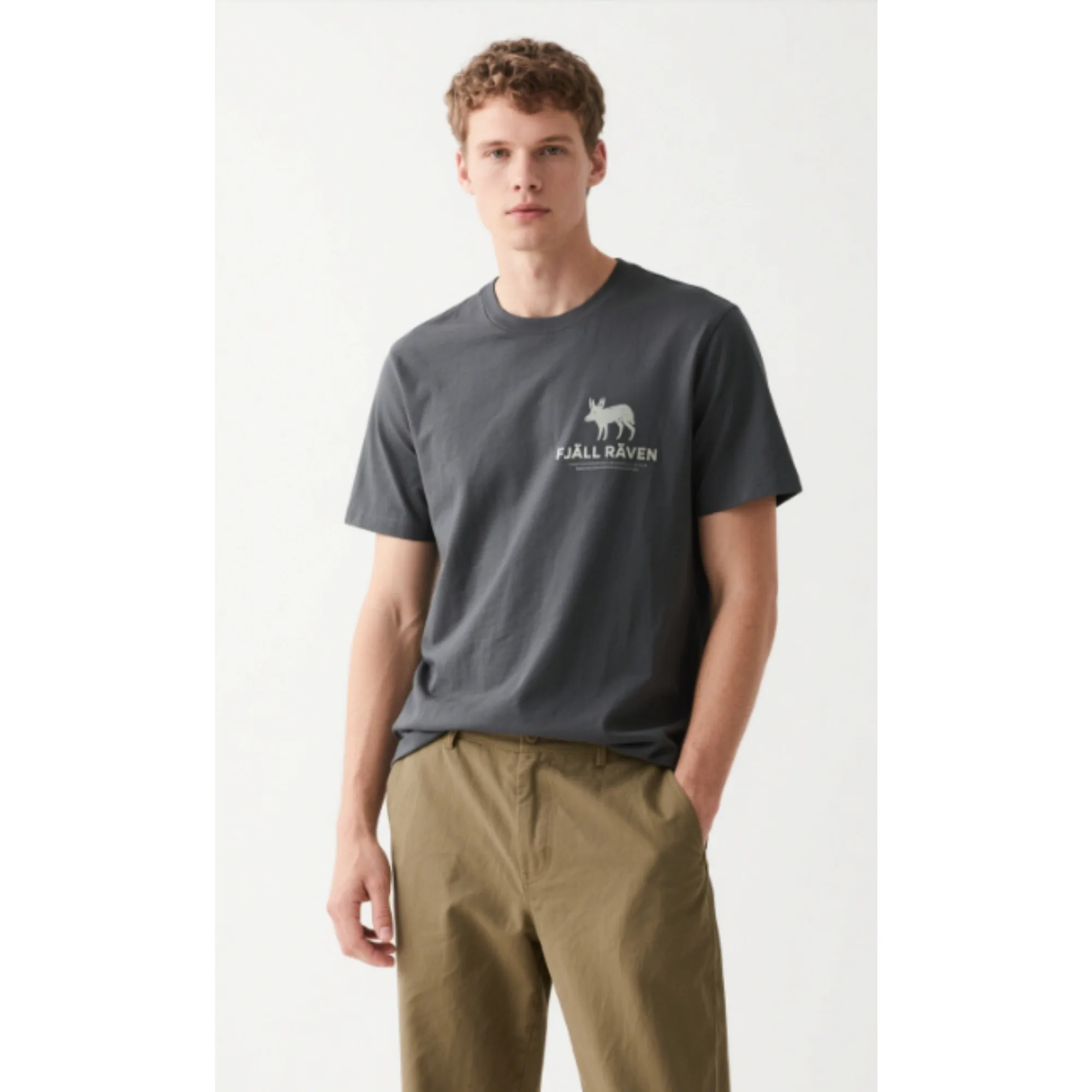 

Trend Men's Brand FJALLRAVEN Arctic Fox Classic Logo Print High Quality Casual Crew Neck Short Sleeve Loose Sports T-Shirt Tops
