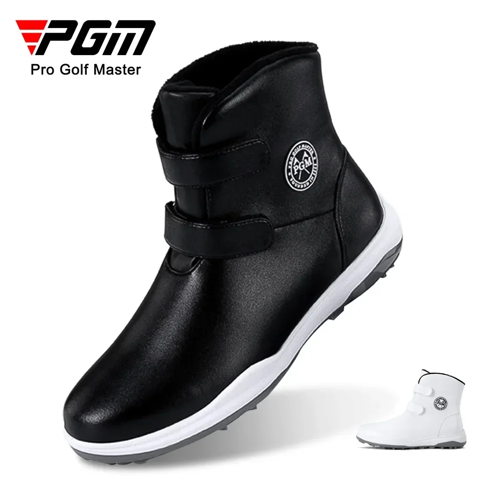 Pgm Women's Golf Shoes with Fleece Lining,waterproof Material Andanti-Skid Sole Suitable for Wearing In Autumn and Winter Sports