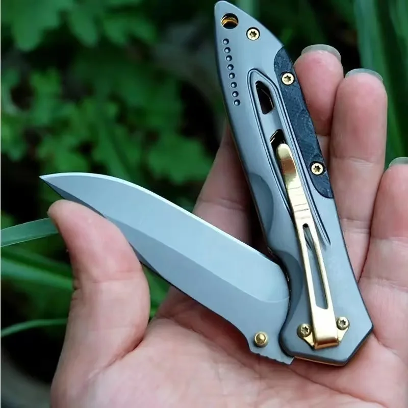 Multi-function pocket knife, suitable for camping, barbecue, hiking wilderness, high hardness, sharp and durable folding knife