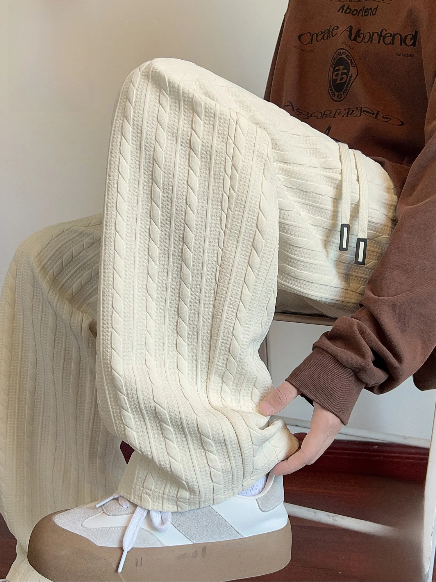 

PaulFrank Spring New Sle Men's Casual Pants American Loose Wide Leg Straight Cut Faionable Texture Sensation Cargo Trousers