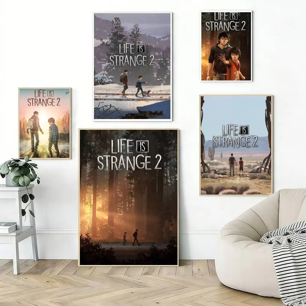 Póster clásico de Game Life is S-Strange 2, arte de pared clásico, impresión en lienzo, adecuado para decoración del hogar, sala de estar, pintura