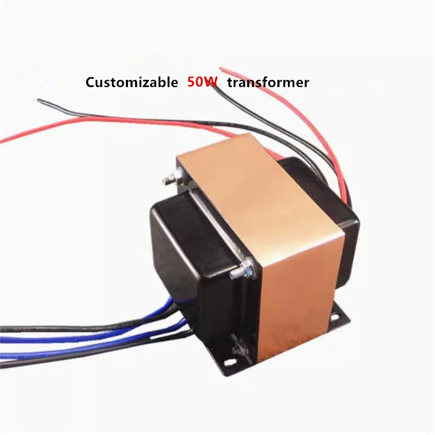 50W EI Pure Copper Transformer With Copper Foil Shield For Marantz 7 Tube MM Phono Amplifier 265V+6.3V+12.6V/Customizable other