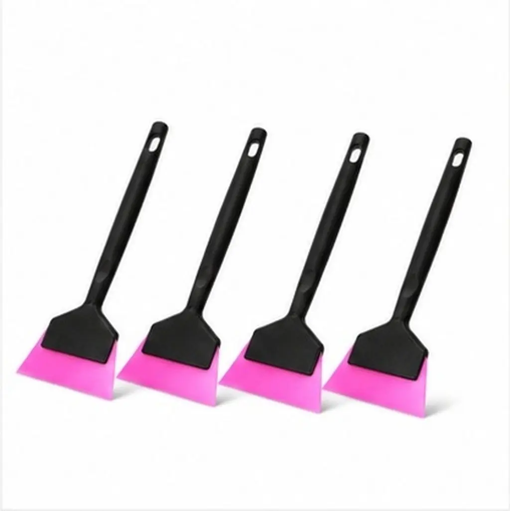 4Pcs Car Film Squeegee Stable Plastic Decal Spreader Mini Auto Vinyl Wrap Tool Kit Bubble-Free Vehicle Film Installation Window