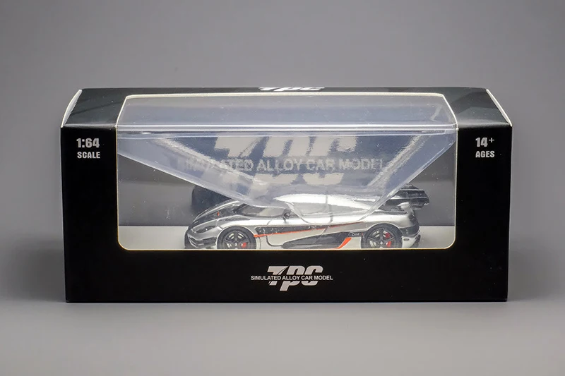 TPC rear cover removable 1:64 Koenigsegg ONE:1 Sports car silver Limited edition simulation alloy car model