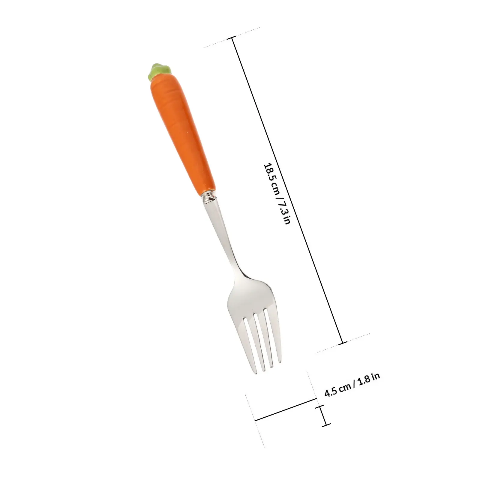 2Pcs Cartoon Carrot Child Cutlery Spoon Fork Set Stainless Steel Kids Tableware for Toddlers Learning Self-Feeding Dexterity and