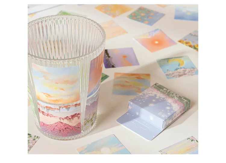 46 Pcs/Box Blue Secret Series Decorative Stationery Mini Stickers Set Scrapbooking DIY Diary Album Journal Stick Lable