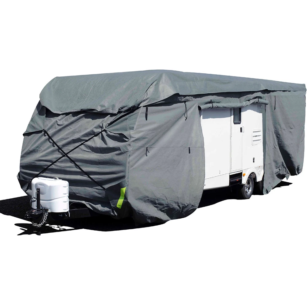 

For RV All-Weather Travel Trailer Camper Cover Breathable Anti-UV Rip Stop Waterproof Outdoor RV Protection Cover