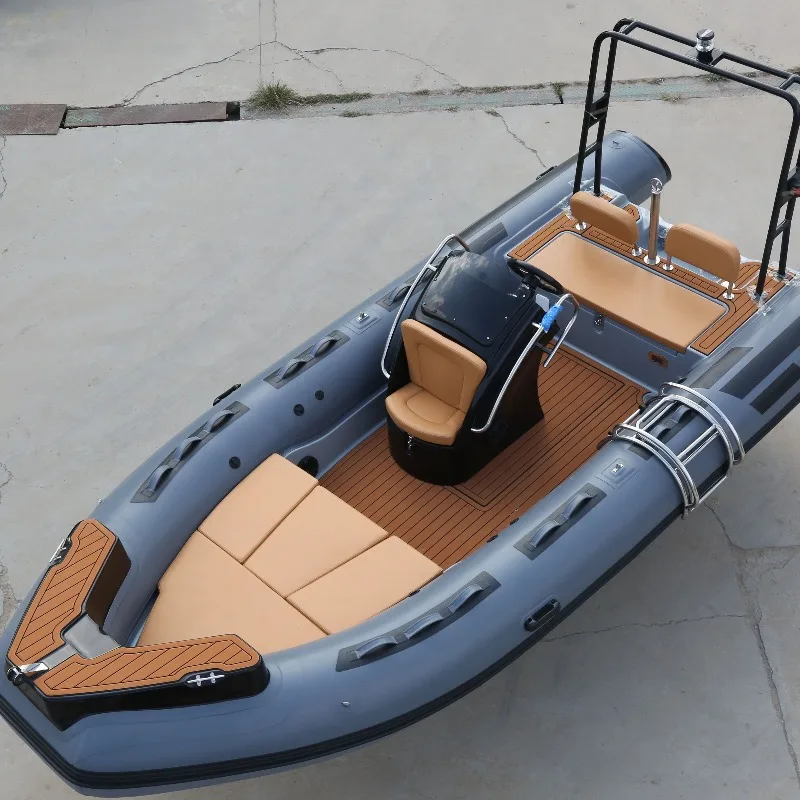 High Quality Deep V Double Hull Fiberglass 550 Inflatable Fishing Rowing Dinghy Boat