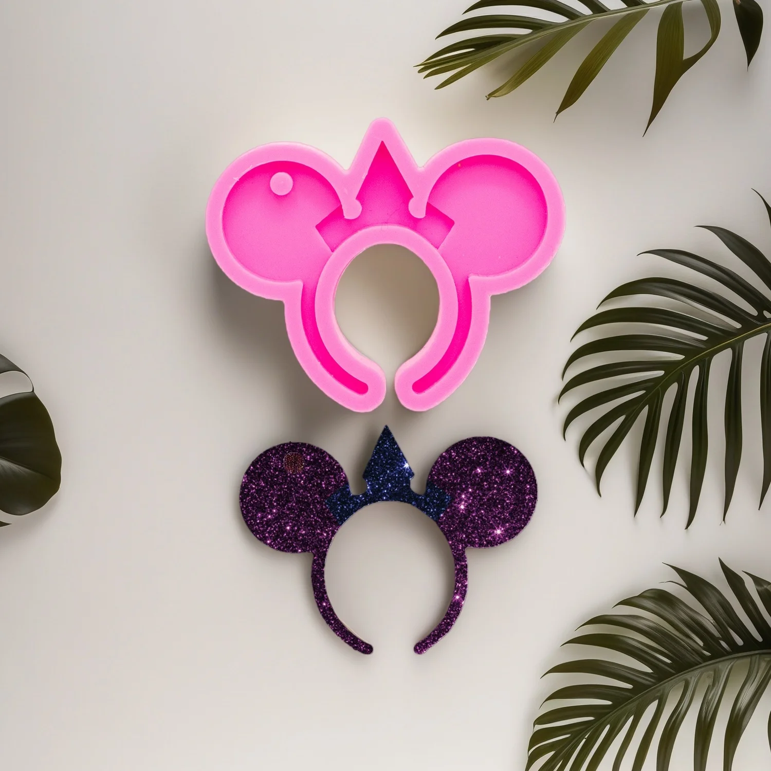 Silicone 3.5in-Mouse Ear for Headband Mold Fondant Chocolate Molds Sugarcraft Clay DIY Handmade Baking Tool for Cake Decoration