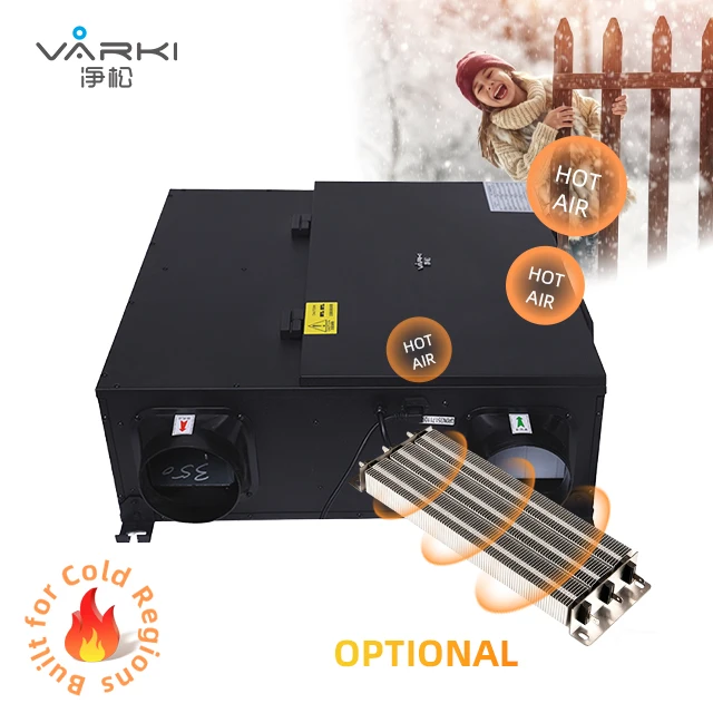 Energy Recovery Ventilation Unit Breathing Clean Air Purifier HRV Fresh Air Ventilation System Automatic Hvac Air Condition