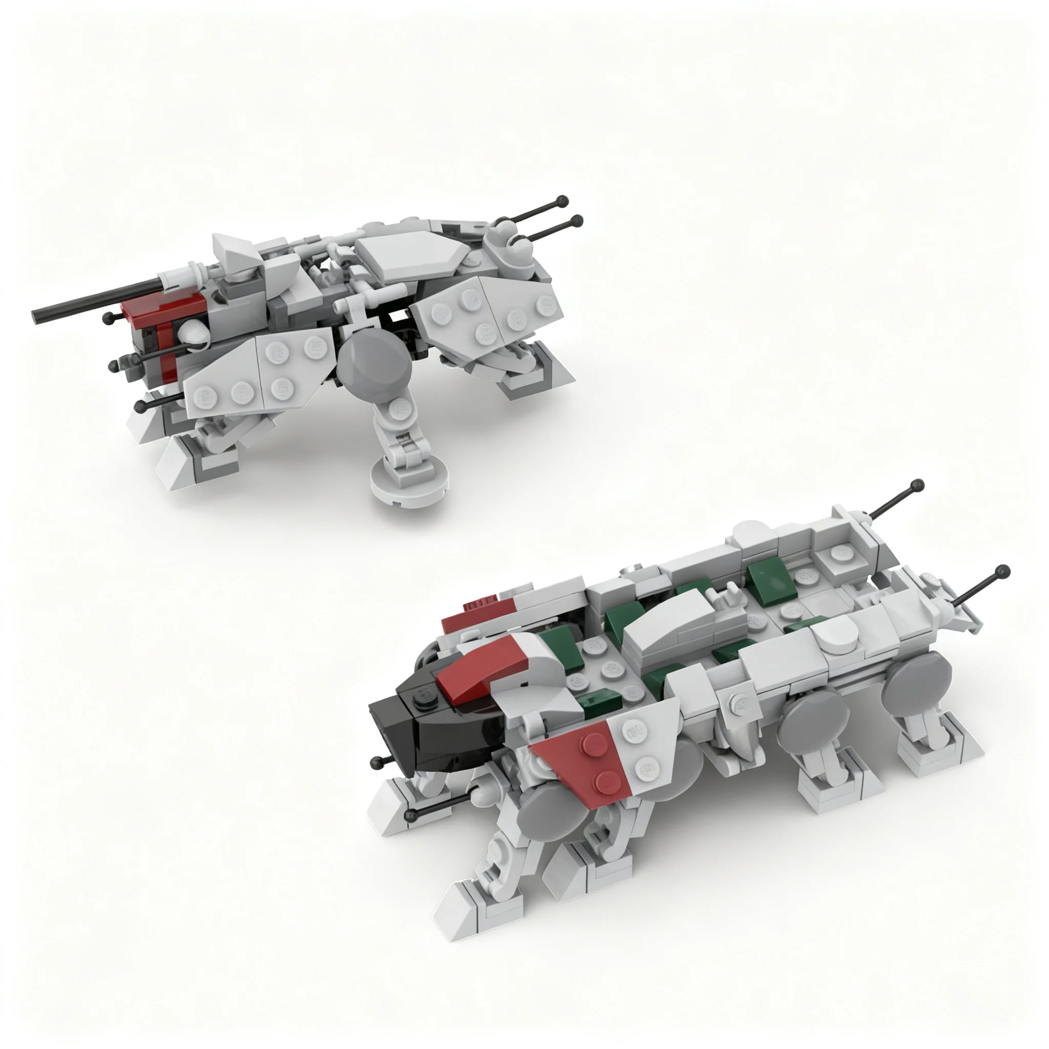 208pcs MOC Star Battle AT-OT Transport Model Building Blocks Architecture Toy Christmas Gifts DIY Collection 3D Display Creative