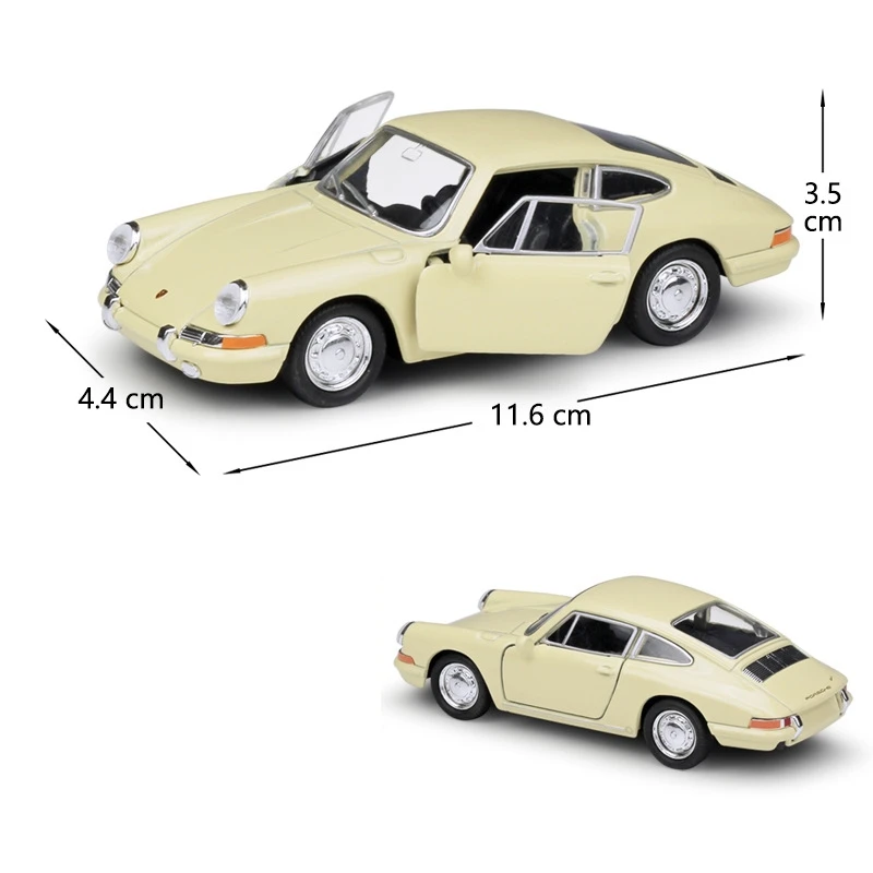 1/36 Porsche 911 Toy Car Model RMZ CiTY Miniature Racing Free Wheels Pull Back Diecast Metal Collection Gift For Children Boy