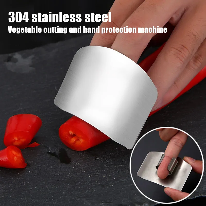 Stainless Steel Finger Guard Finger Hand Cut Hand Protector Knife Cut Finger Protection Kitchen Cooking Knives Tool Accessories