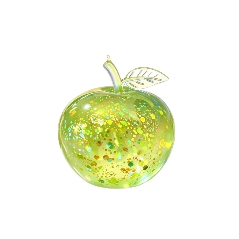 Cute TPR Apple Stress Ball Stress Relief Soft Sequins Apple Squeeze Toy Slowly Rebounding Moldable Fidget Toy Relaxation Toy