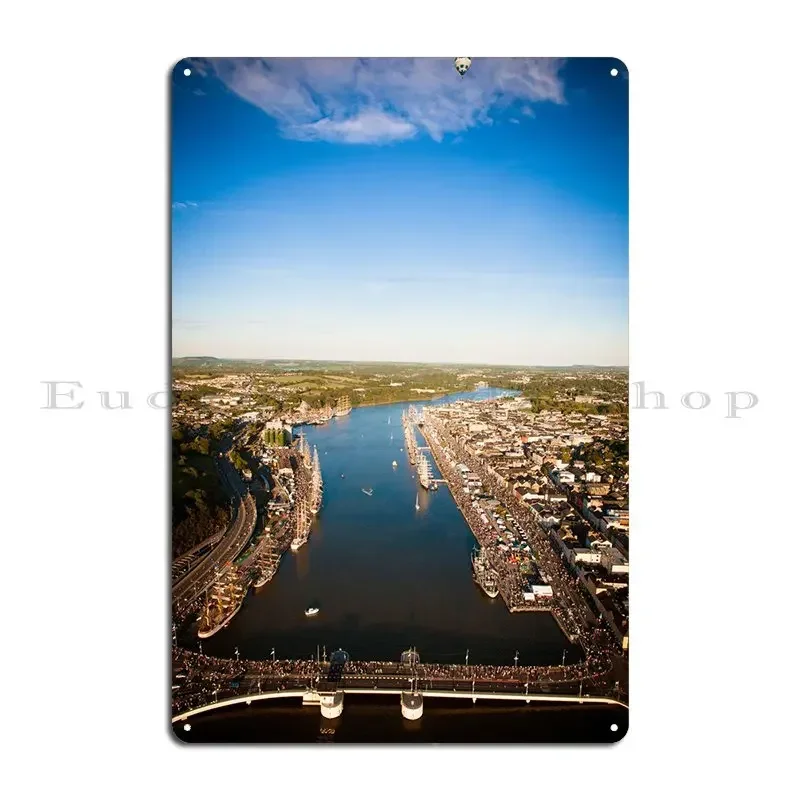 Waterford Ireland Lismore in the past Antique Waterford Ireland street scene Reginald's Tower Metal Garage Wall Tin Sign Poster