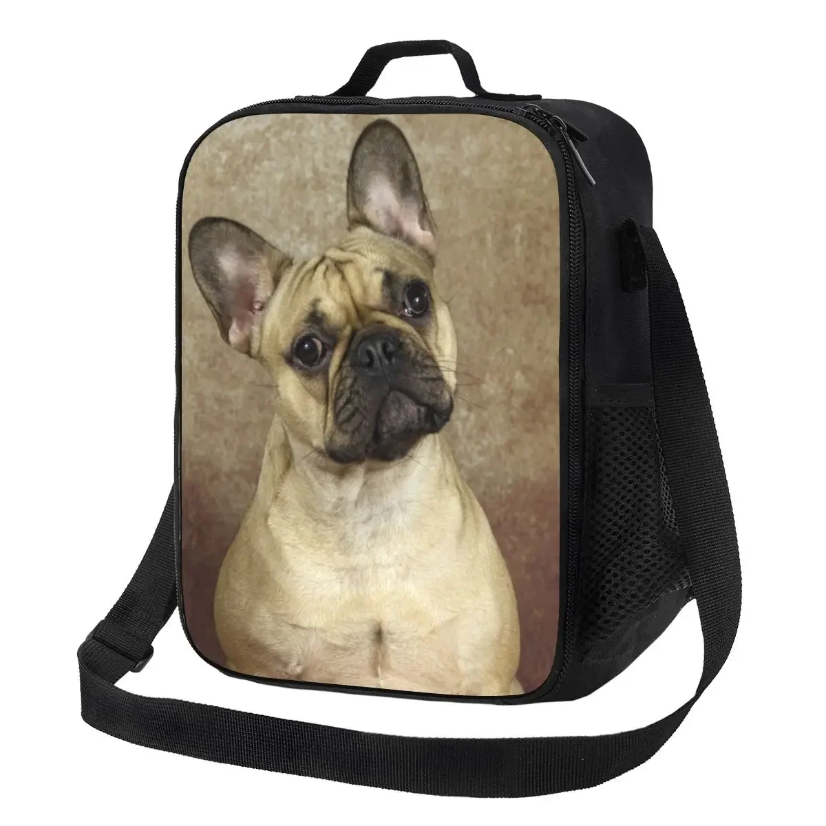 French Bulldog Resuable Lunch Box for Women Waterproof Pet Dog Cooler Thermal Food Insulated Lunch Bag Office Work