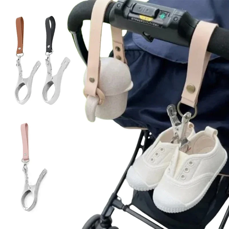 6pcs Outdoor baby stroller storage clip, multifunctional stainless steel clothes clip, windproof clip