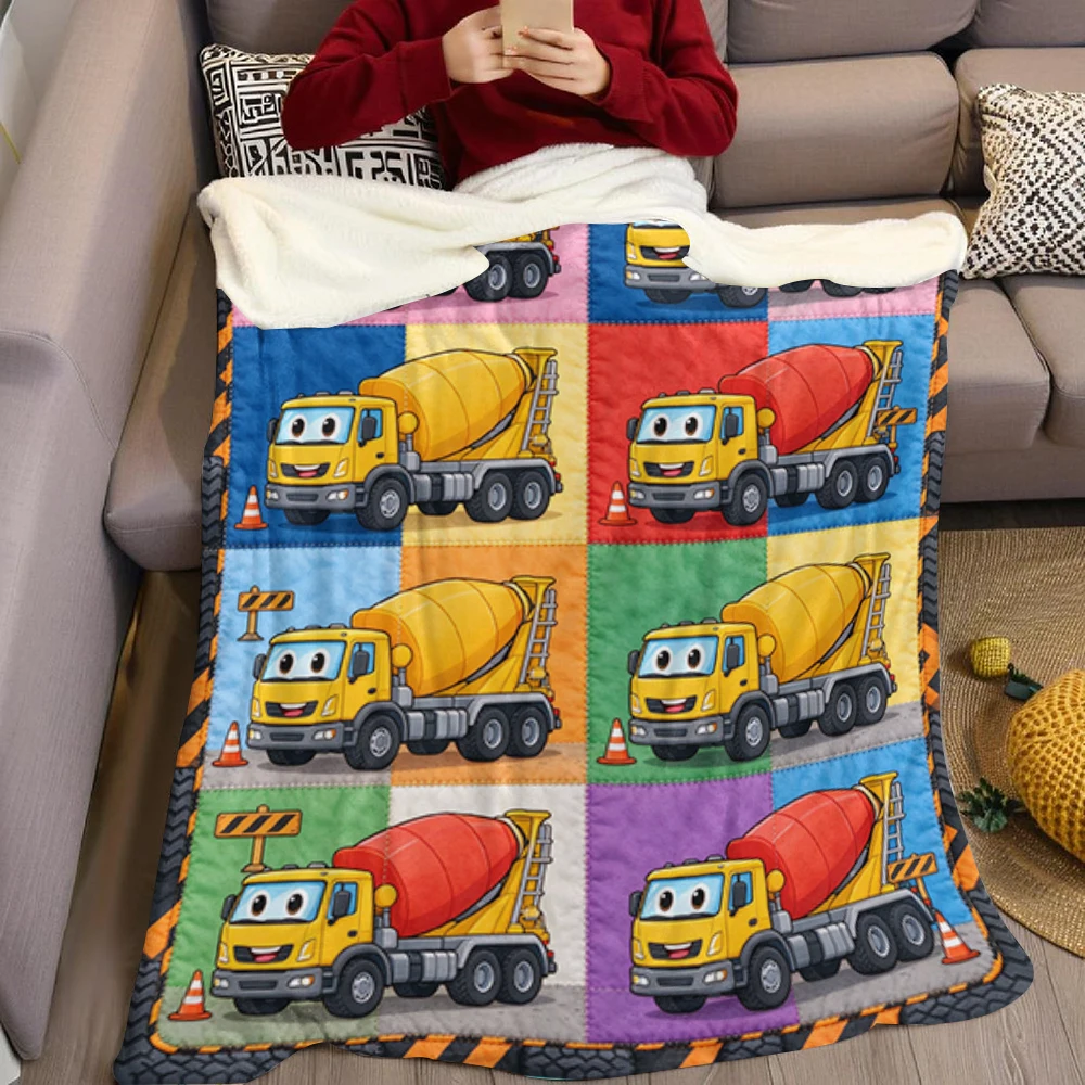 Yellow Mixer Star Heart Flannel Blanket Perfect for Sofa Office Bed Travel Sleep Read Relax Camping Four Season Use