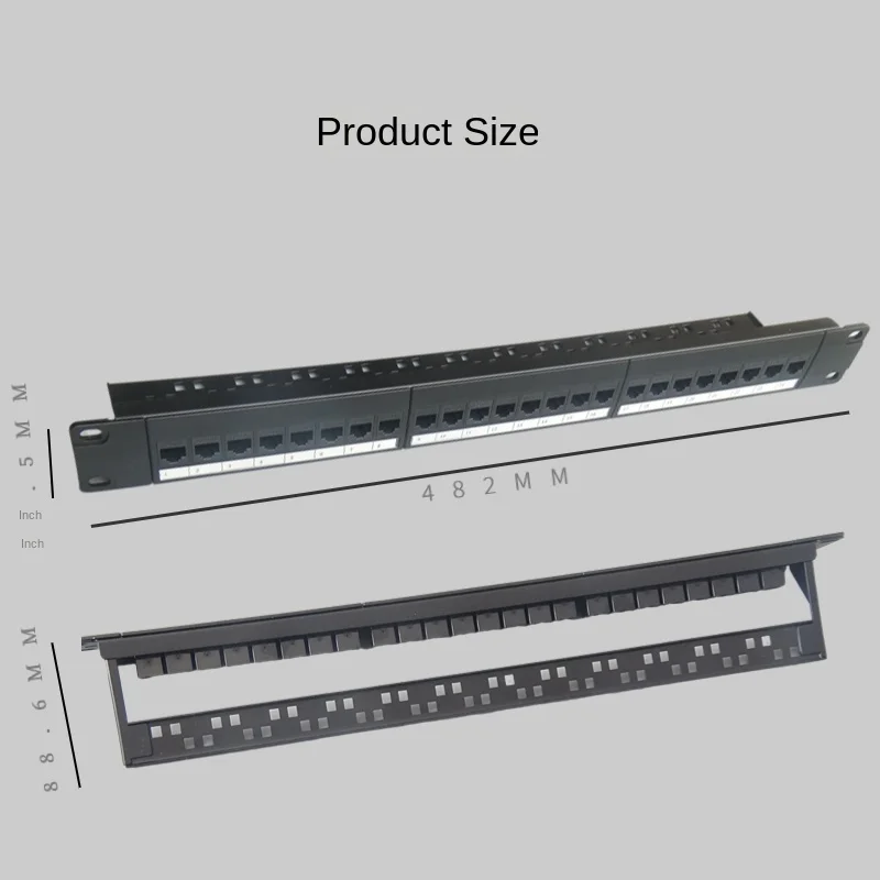 RJ45 24 port CAT.6, CAT.5E, CAT.3 inline female to female two-way distribution frame